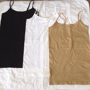 NWOT Set of 3 seamless, adjustable maternity camis
